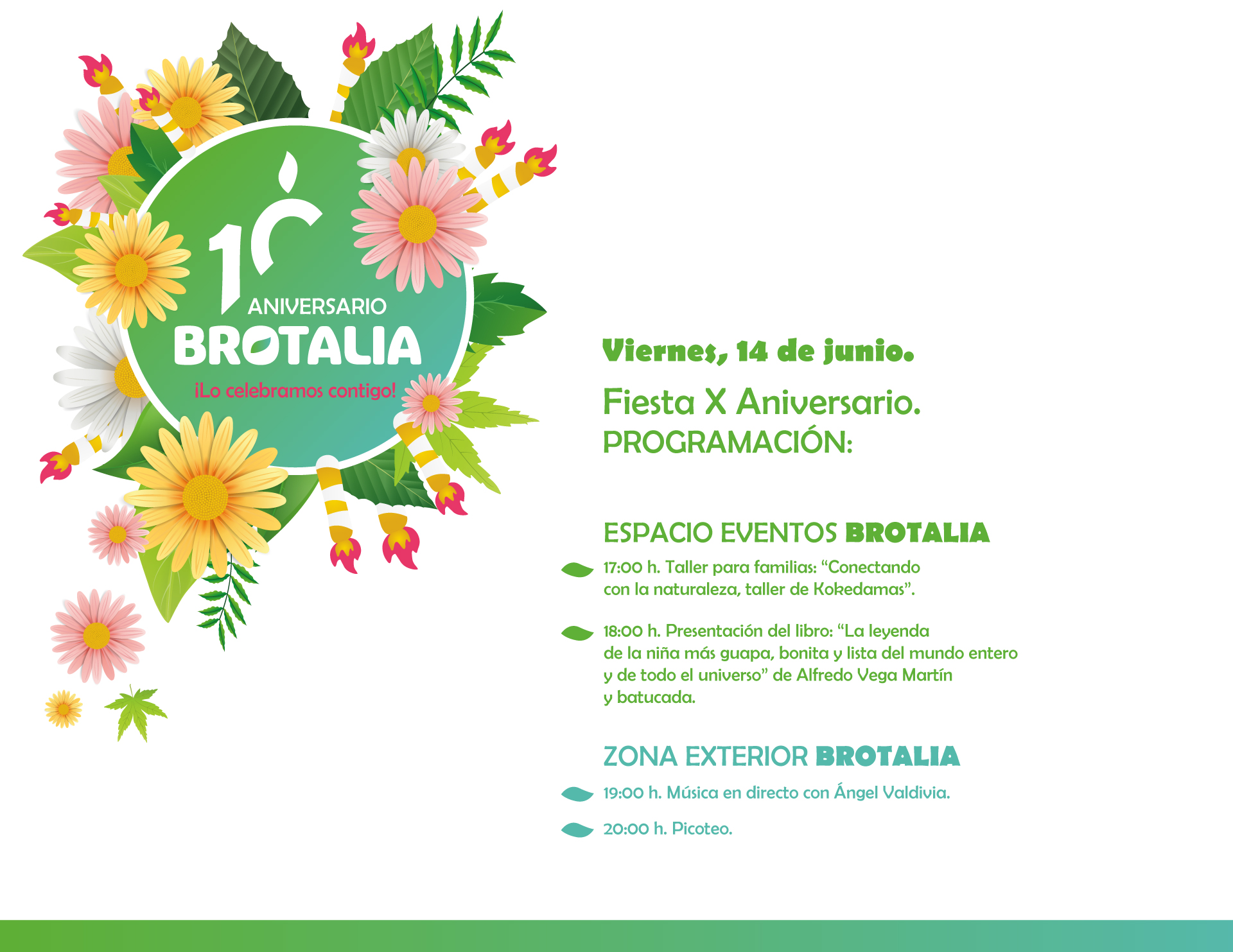 Programación 10º aniversario Brotalia